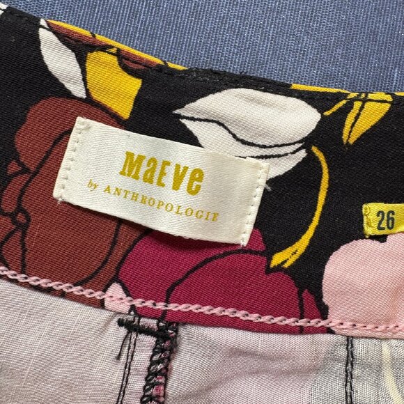 Maeve by Anthropologie The Colette Boho Floral Wide Leg Pants Women Size 26 - Picture 4 of 13